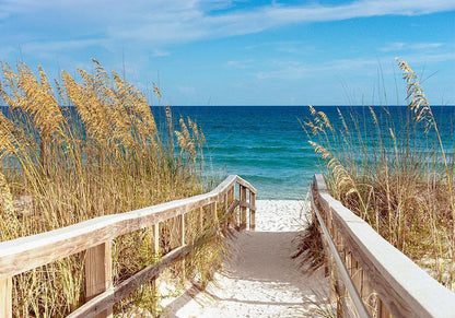 Sommer am Meer – maritimes Wandbild mit Vlies

