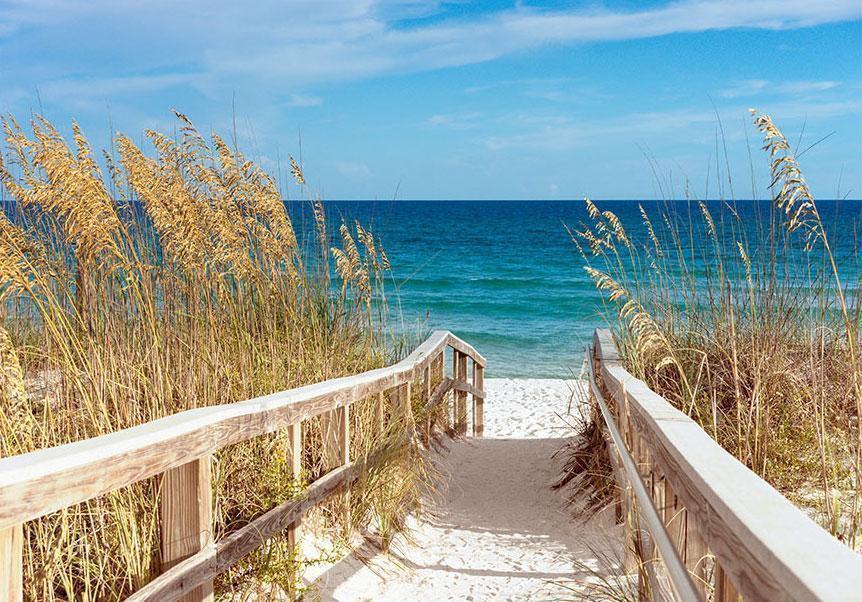 Sommer am Meer – maritimes Wandbild mit Vlies


