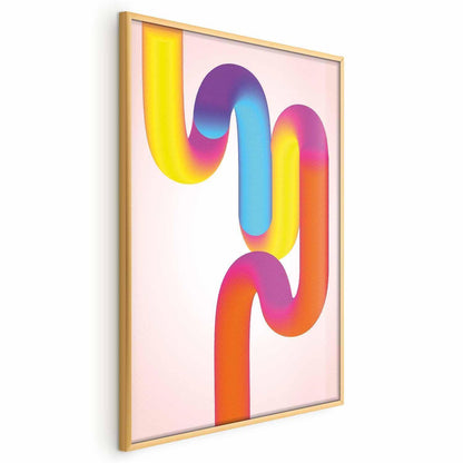 Poster - Rainbow Tubes - abstract illustration with colorful gradients Artgeist