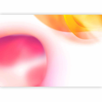 Fototapete - Abstraction - Pink Planet Closest to the Sun on a Light Sky Background