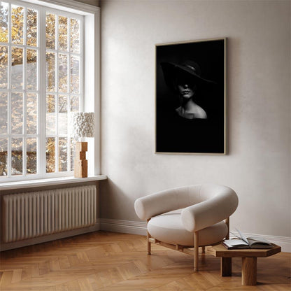 Leinwandbild - Mysterious Woman (1 Part) Vertical