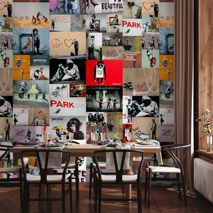 Tapete - Banksy - a collage