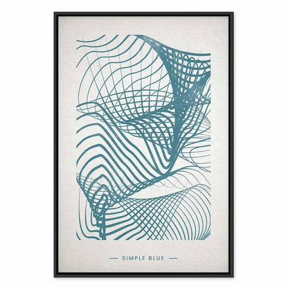 Leinwandbild - Simple Blue (1 Part) Vertical