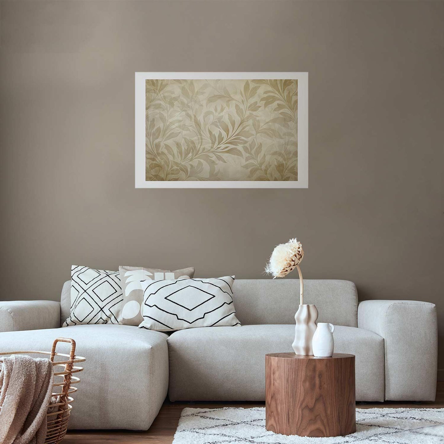 Poster - Sand-colored Leaves and Vines