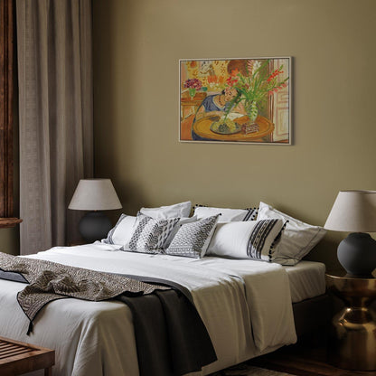 Leinwandbild - Henri Matisse – Woman with Gladioli
