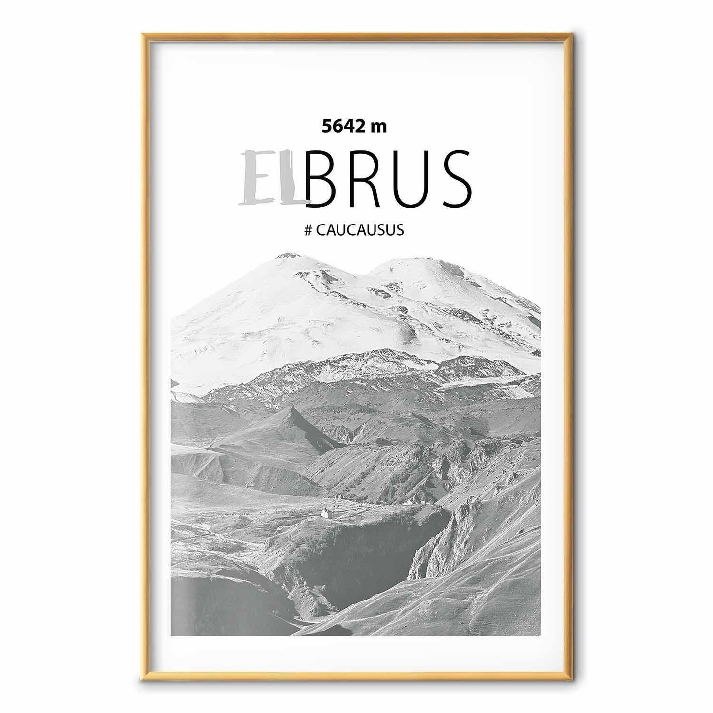 Poster - Majestic mountain peak Elbrus mountain crown mountain landscape
