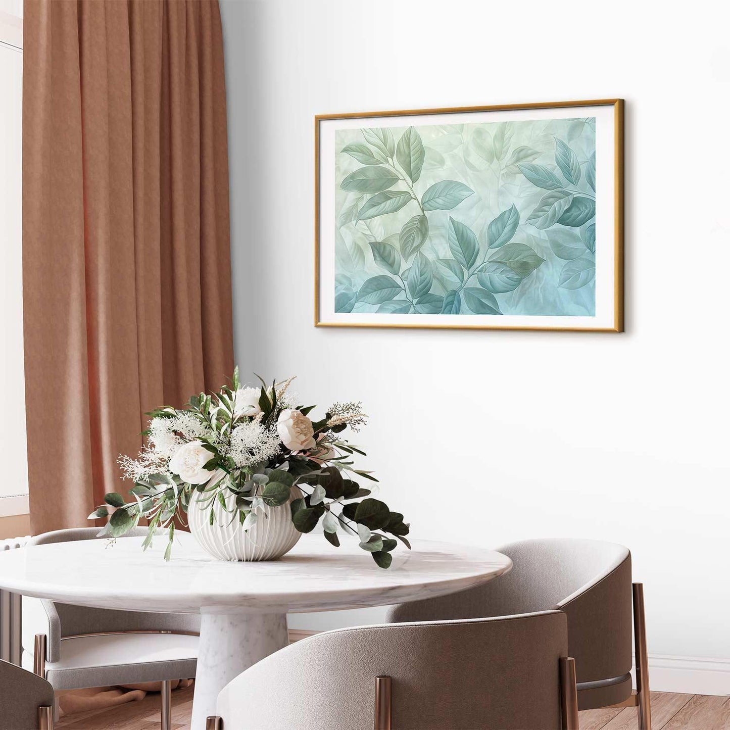 Poster - Mint Leaves - large botanical motif