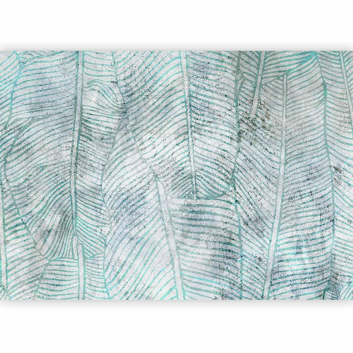 Tropisches Wanddesign mit Bananenblatt-Muster

