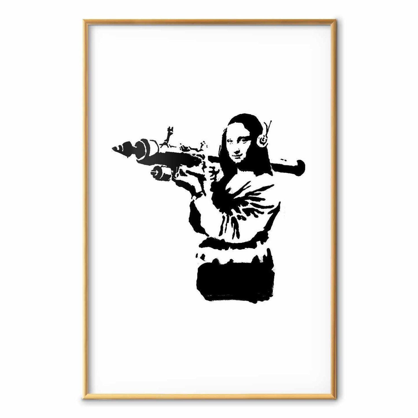 Poster - Banksy Mona Lisa with Rocket Launcher
