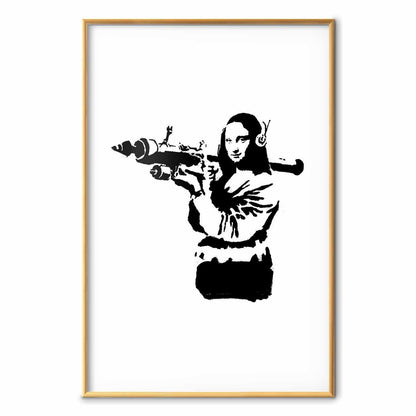 Poster - Banksy Mona Lisa with Rocket Launcher