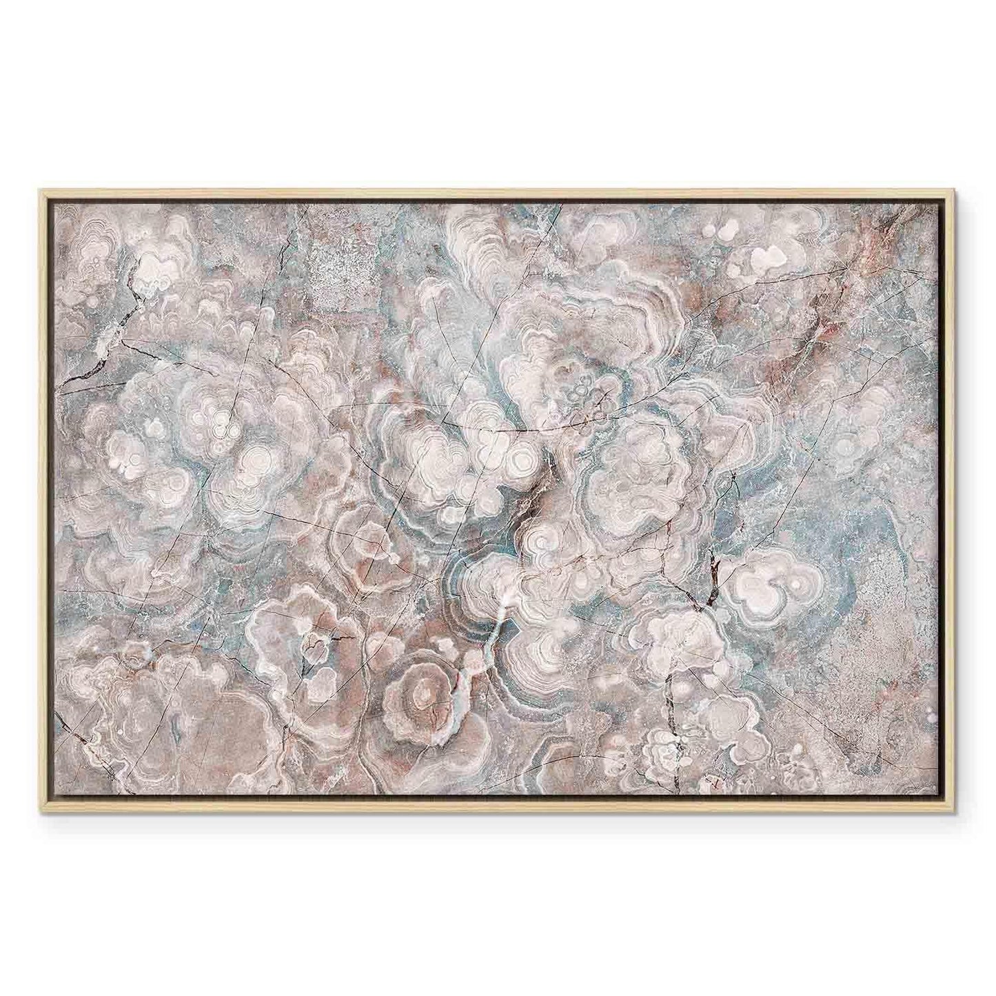 Leinwandbild - Marble flowers – natural stone structure in pastel colours