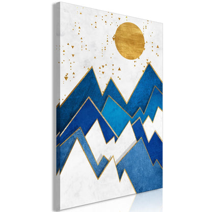 Leinwandbild - Snowy Peaks (1 Part) Vertical Artgeist