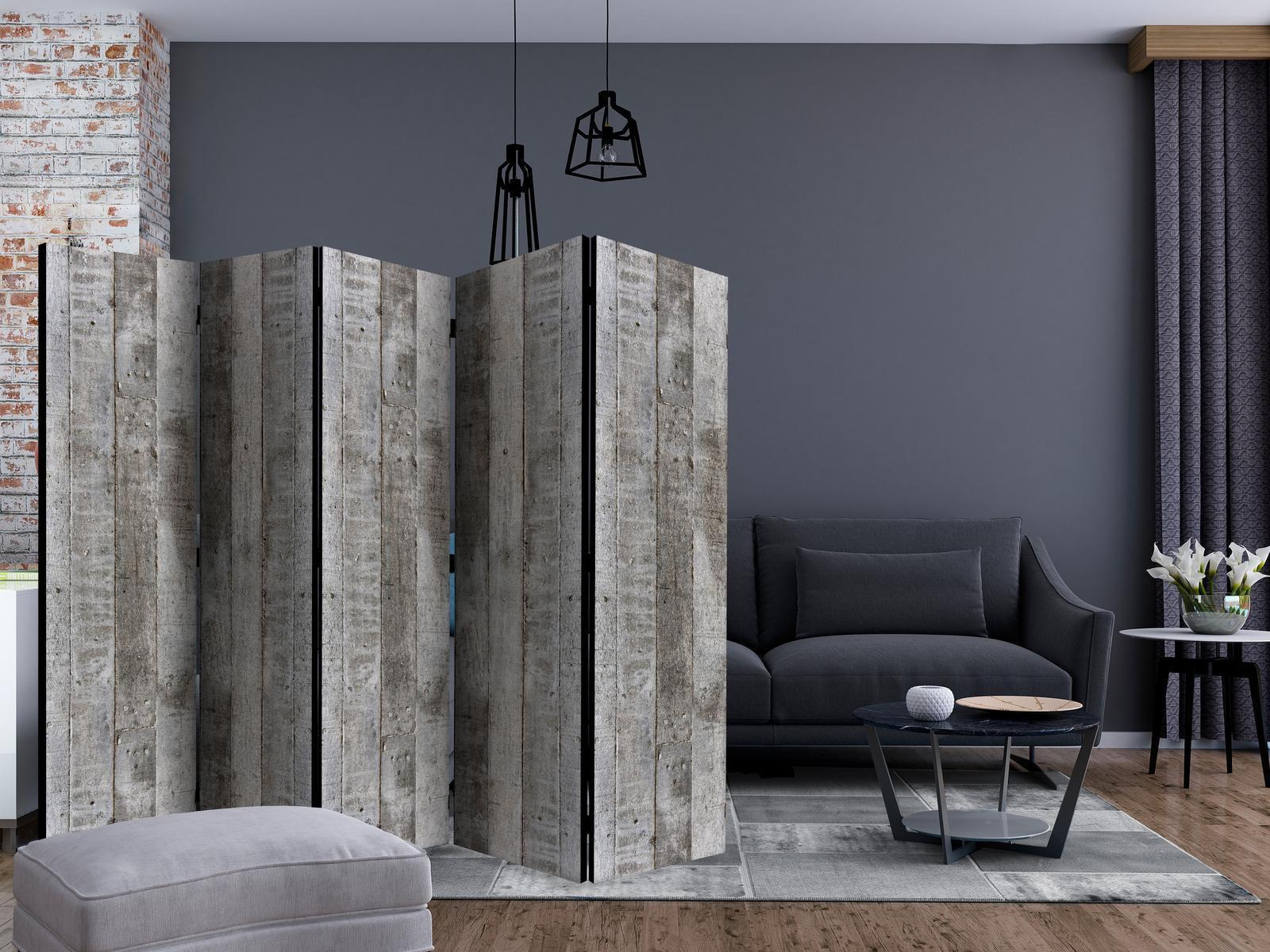 Paravent - Concrete Timber II Artgeist