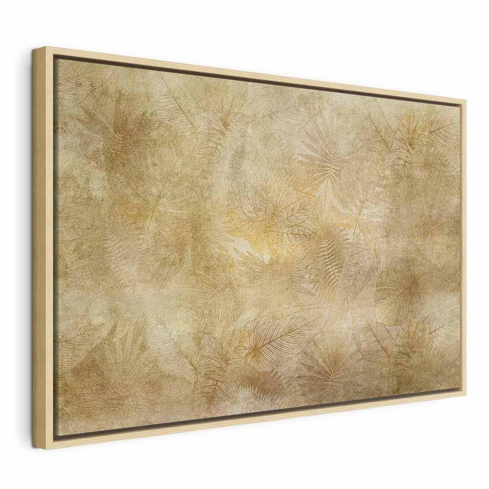 Leinwandbild - Vintage Leaves (1 Part) Wide