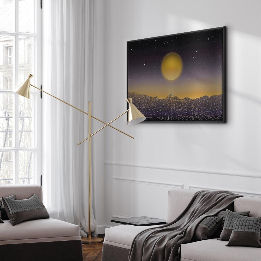 Leinwandbild - Futuristic landscape 3 (1 Part) Wide