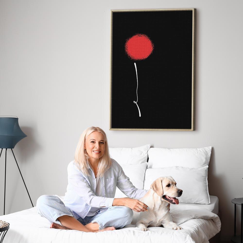 Leinwandbild - Minimalist Flower (1 Part) Vertical