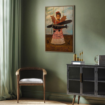 Leinwandbild - Frida Kahlo – They Asked for Planes and Got Straw Wings