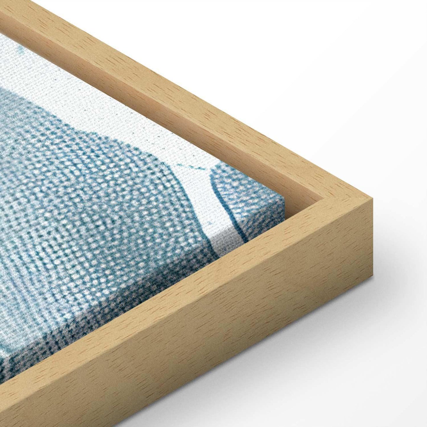 Leinwandbild - Stone Baroque Ornaments in Light Shades of Gray-Blue