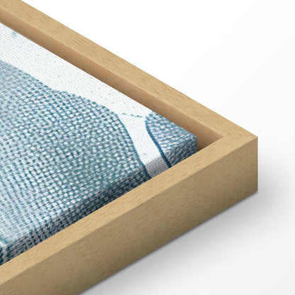 Leinwandbild - Stone Baroque Ornaments in Light Shades of Gray-Blue