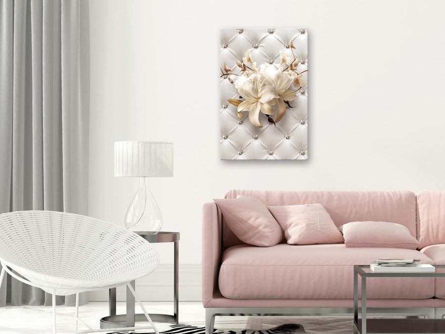 Leinwandbild - Diamond Lilies (1 Part) Vertical Artgeist