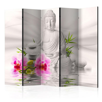 Paravent - Buddha and Orchids II Artgeist