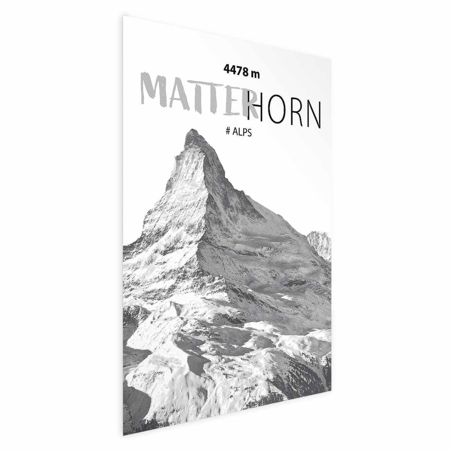 Poster - The majestic Matterhorn mountain peak, crown of mountains, mountain landscape