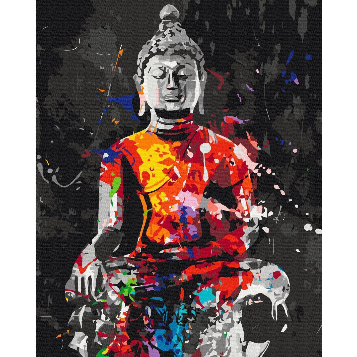 Malen nach Zahlen - Buddha in Colours