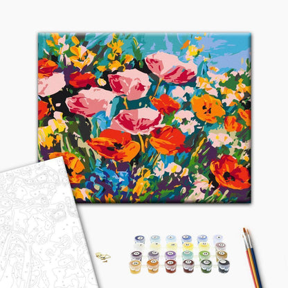 Malen nach Zahlen - Colourful Meadow Flowers