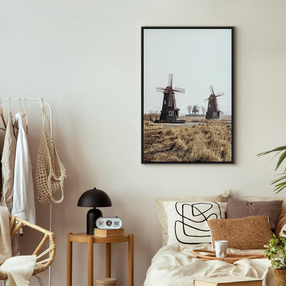 Leinwandbild - Wooden Windmill (1 Part) Vertical