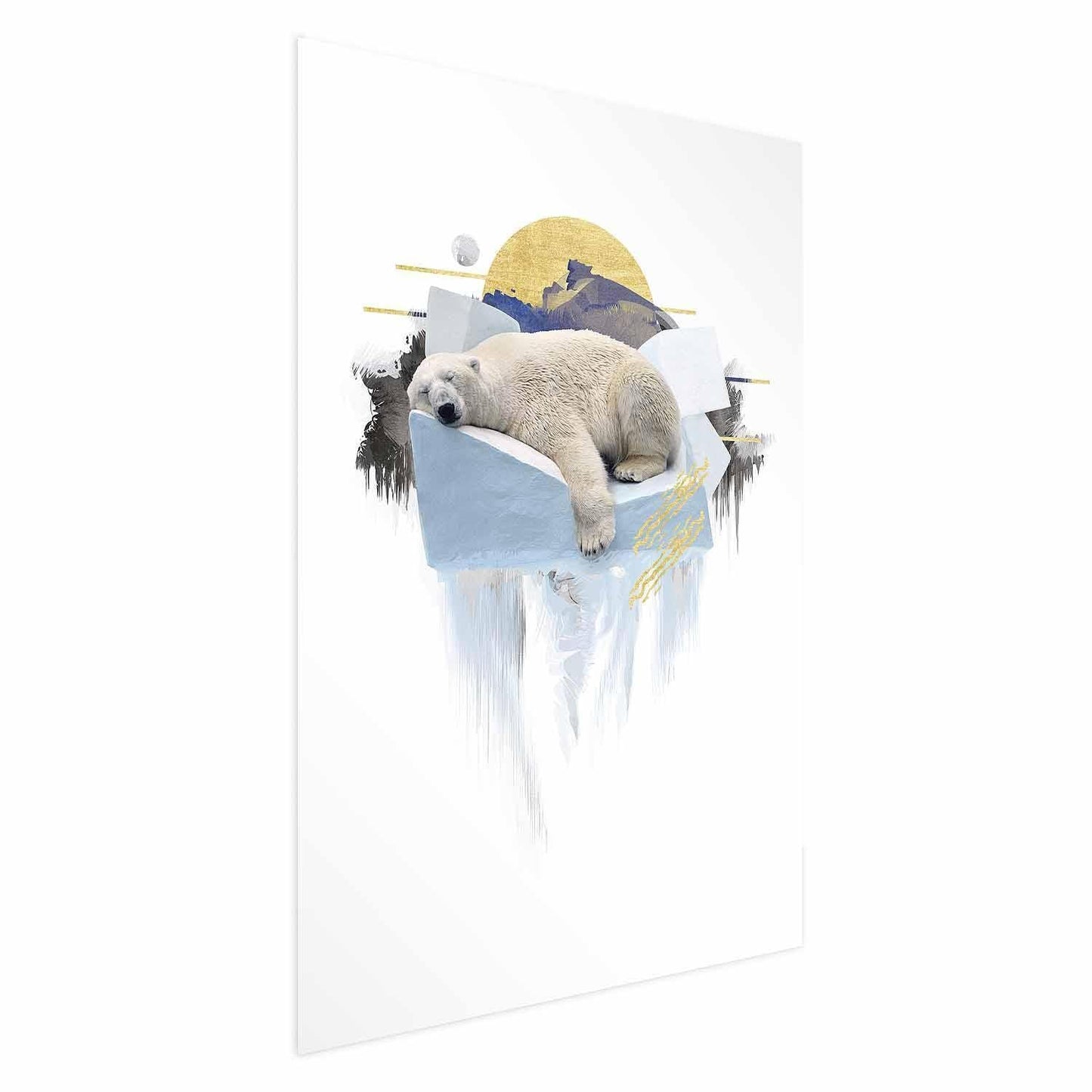 Poster Eisbär – Skandinavisches Tierposter in sanften Tönen