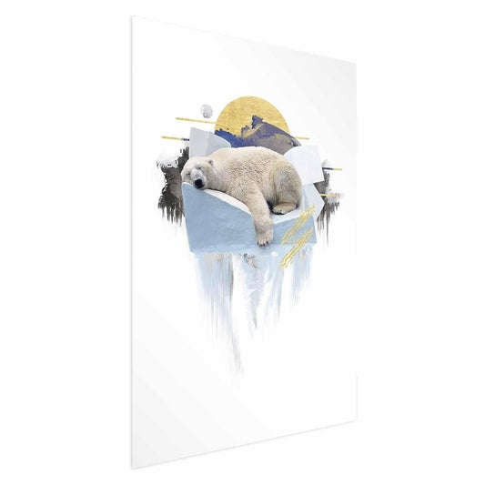 Poster Eisbär – Skandinavisches Tierposter in sanften Tönen