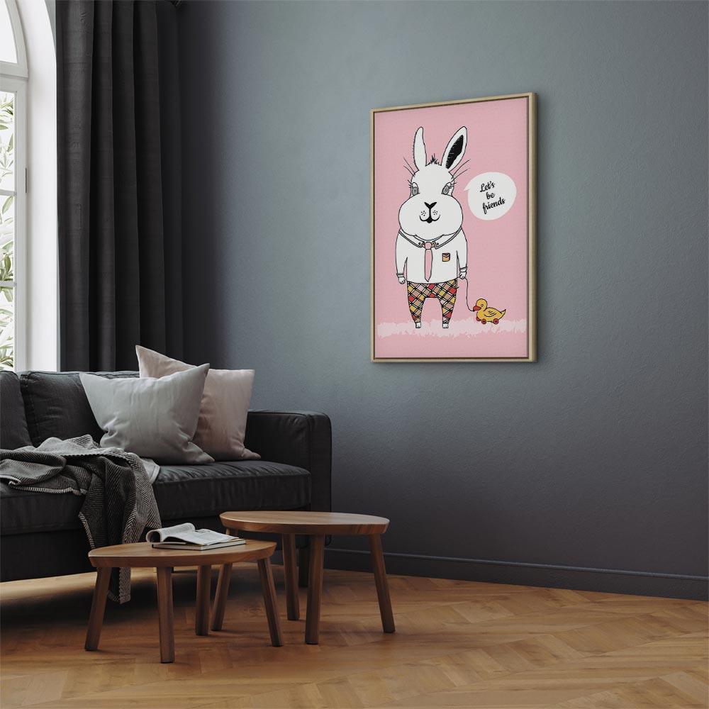 Leinwandbild - Rabbit's Friend (1 Part) Vertical