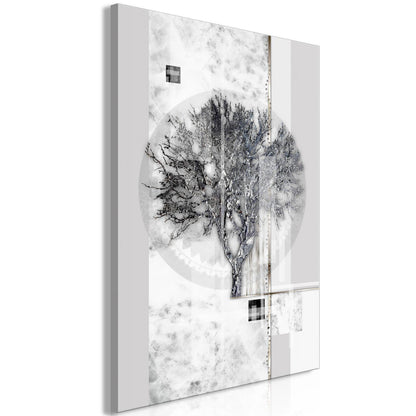 Leinwandbild - Silver Tree (1 Part) Vertical Artgeist