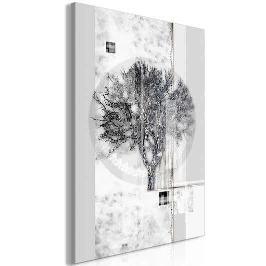 Leinwandbild - Silver Tree (1 Part) Vertical Artgeist