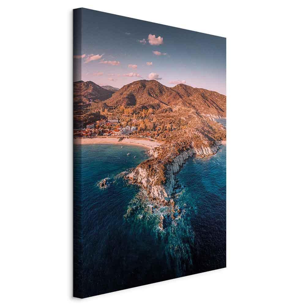 Leinwandbild - Cliff in Kalamitsi (1 Part) Vertical