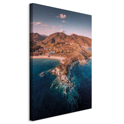 Leinwandbild - Cliff in Kalamitsi (1 Part) Vertical
