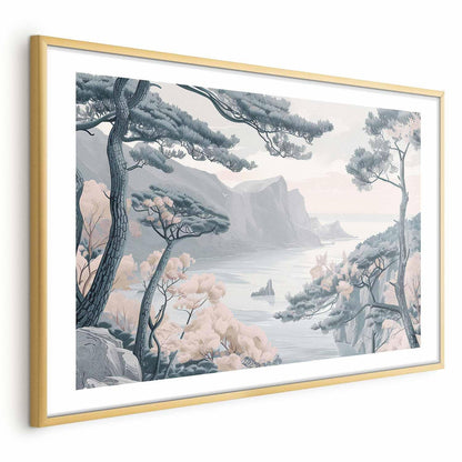 Poster - Blue Coast in Delicate Colors Artgeist