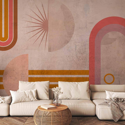 Fototapete - Pink Arcs Artgeist
