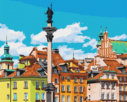 Malen nach Zahlen - Castle Square in Warsaw
