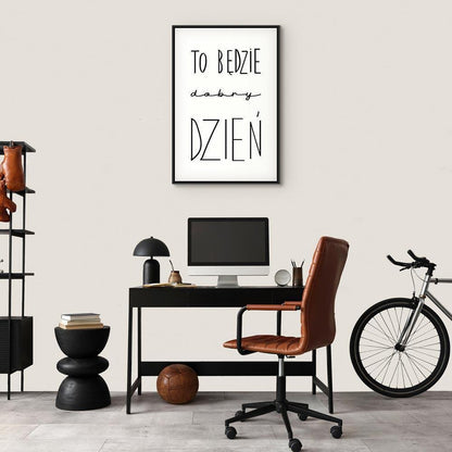 Leinwandbild - Art of Words (1-part) - Inspirational Black Text on White