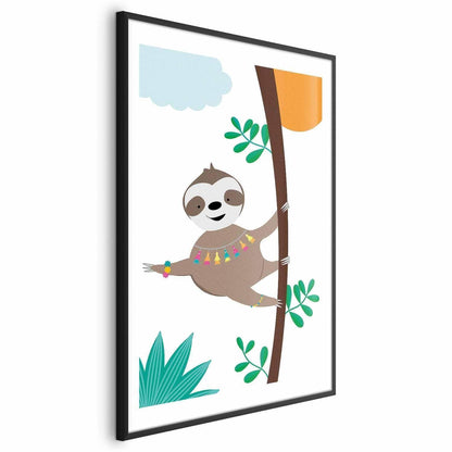 Poster - Cheerful Sloth Artgeist