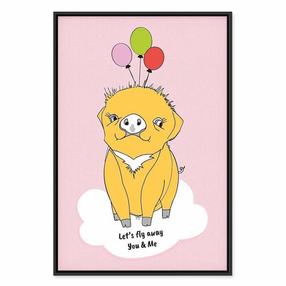 Leinwandbild - Soaring Pig (1 Part) Vertical