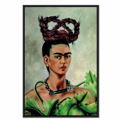 Leinwandbild - Frida Kahlo – Self-Portrait with Braid