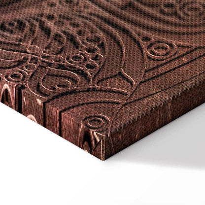 Leinwandbild - Mandala: Amber Silence