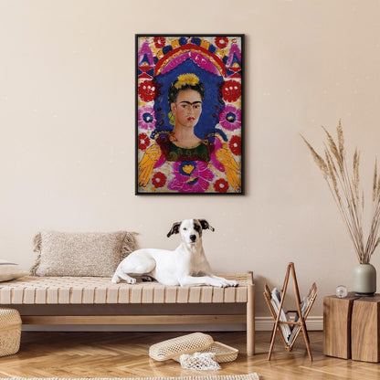 Leinwandbild - Frida Kahlo – The Frame (Self-Portrait)