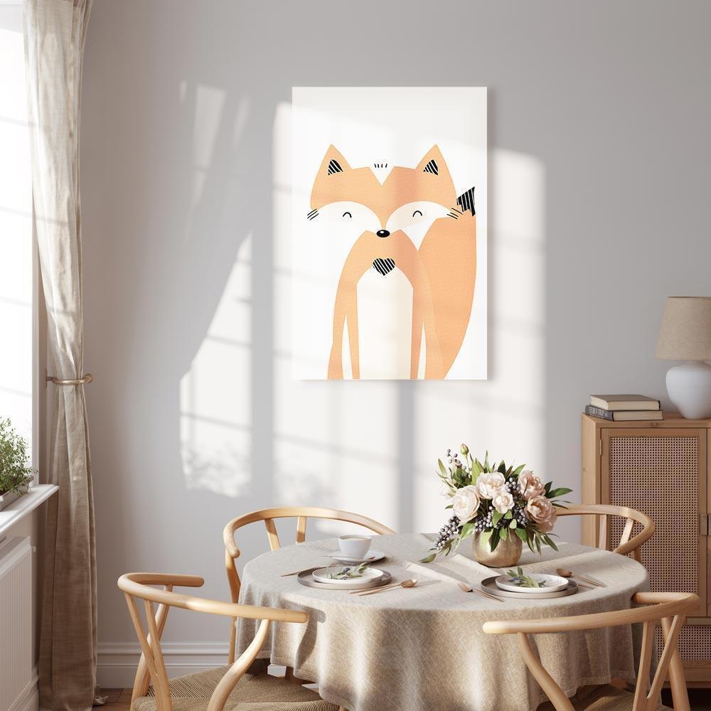 Leinwandbild - Happy Fox (1 Part) Vertical