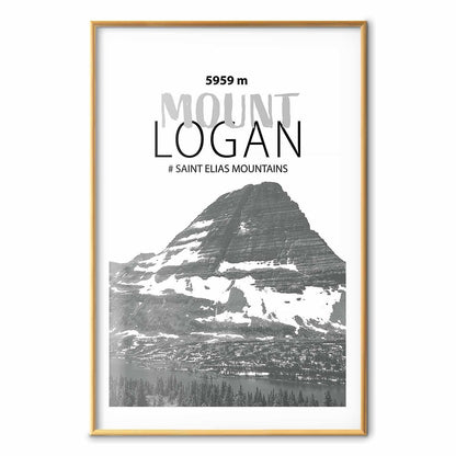 Poster - The majestic Mount Logan mountain peak, crown of mountains, mountain landscape