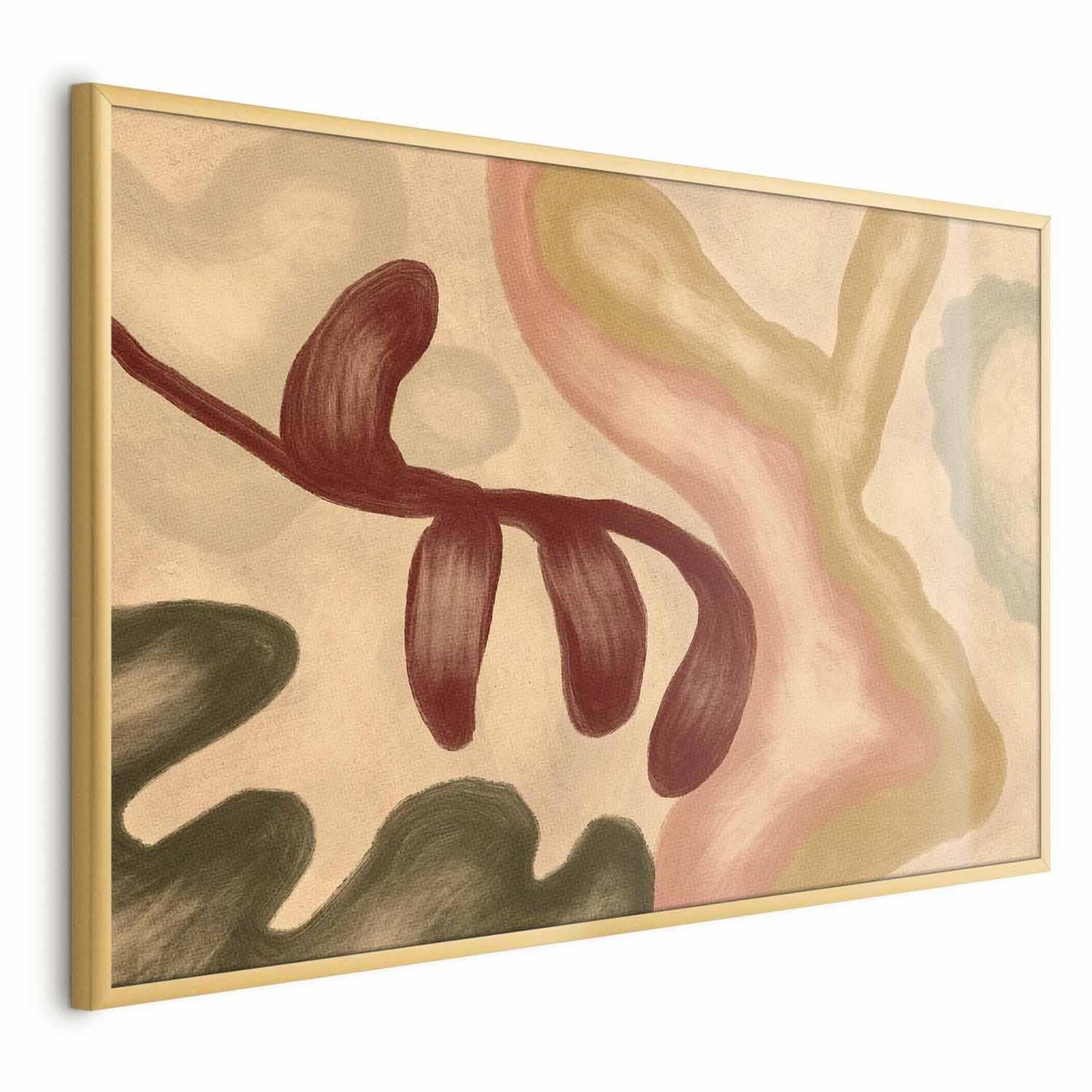 Poster - Colorful Shapes - worn figures in lime wash technique