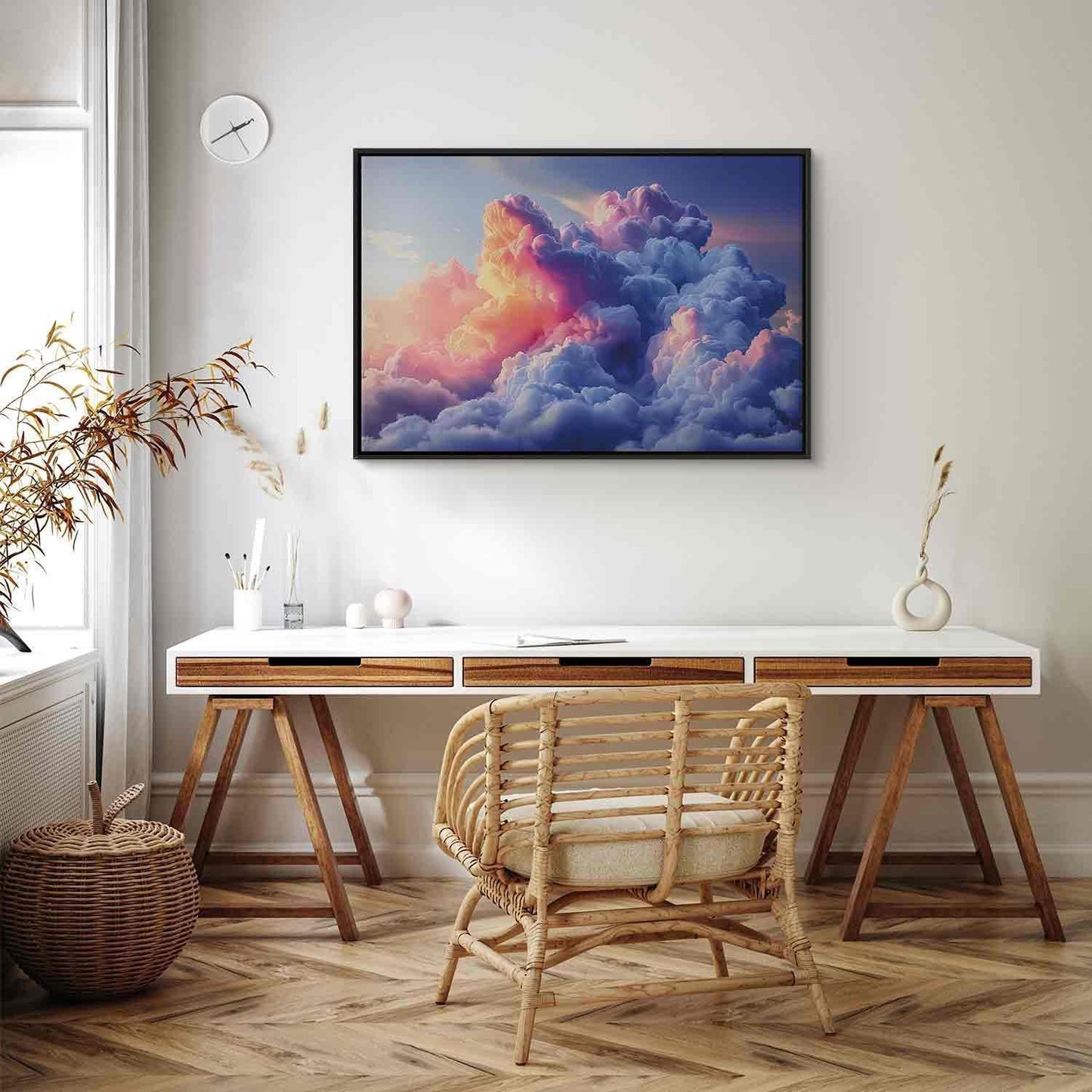 Leinwandbild - Clouds Like Painted: Artistic Brushes of Dawn Painting the Sky Artgeist