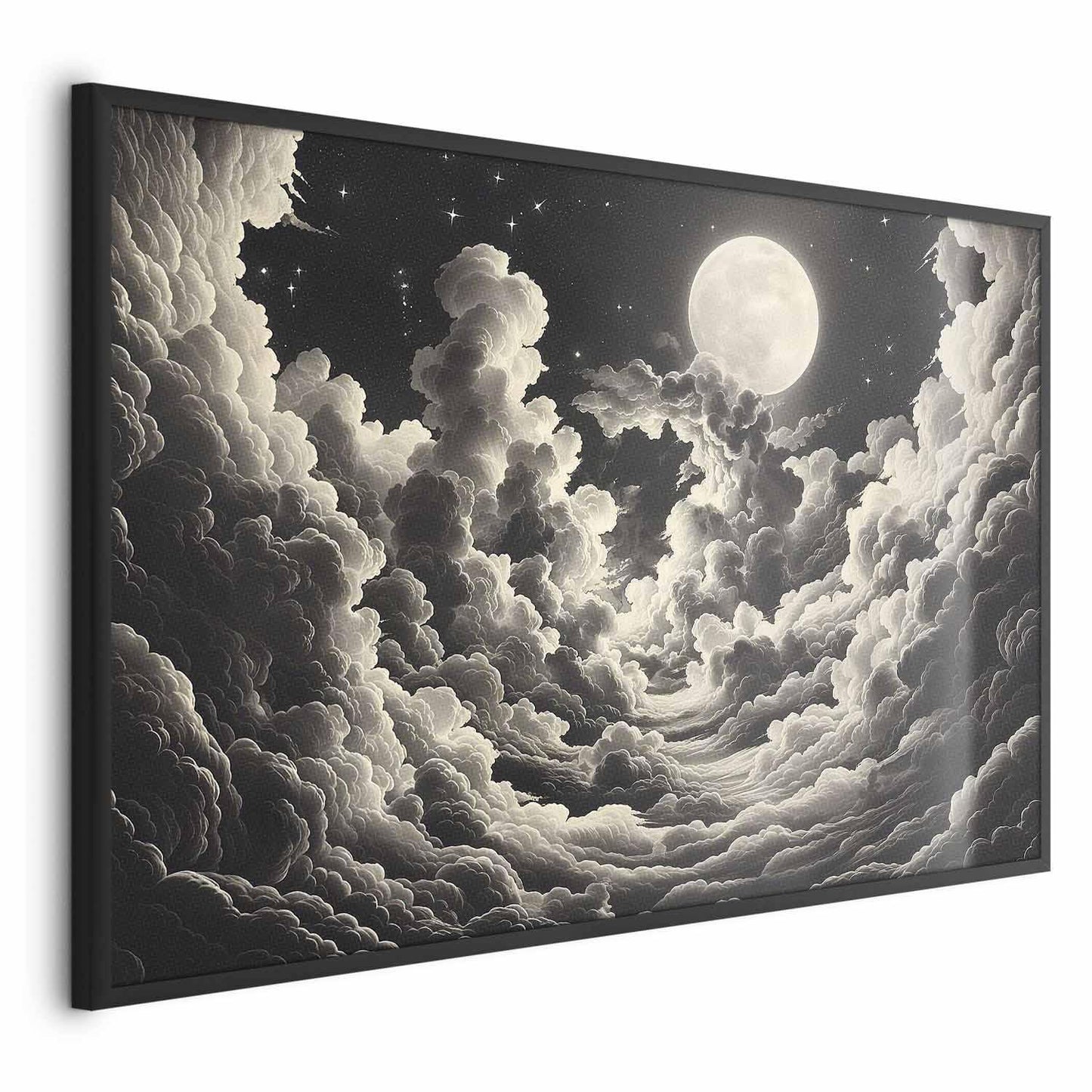 Poster - Moon and Stars Singing Among the Great Clouds Artgeist